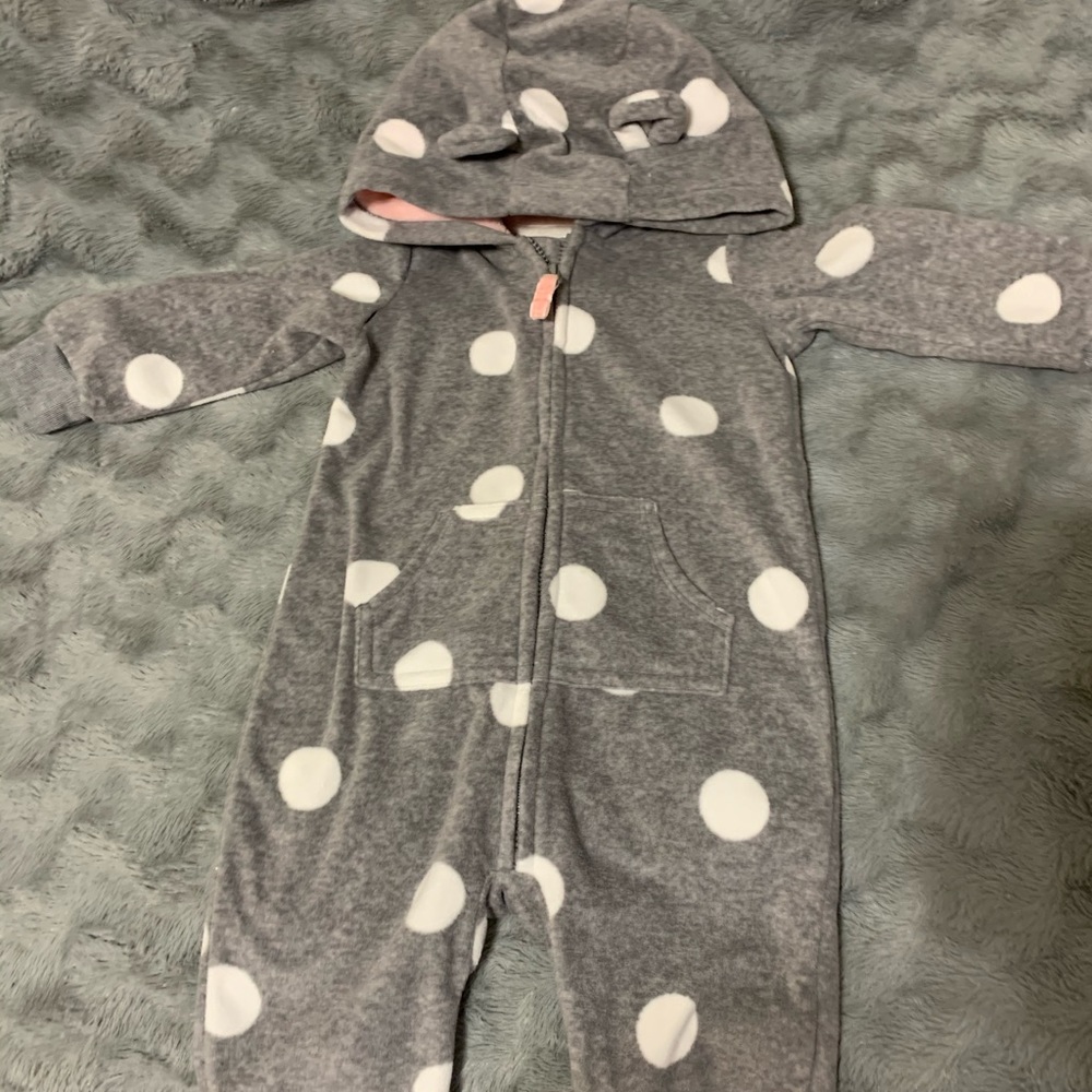 2 Carter’s One piece zip jumpers